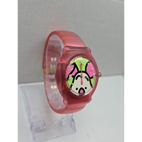 Disney Snap Kids Watch Pink Jelly Strap Quartz 30M New Battery Japan SII Movt WR - Picture 3 of 11